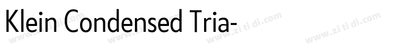 Klein Condensed Tria字体转换